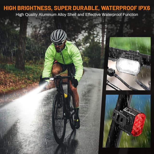 Detalle 2 de Vinabo Kit Luci Bicicletta 450mAh