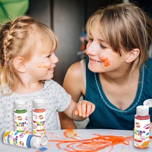 Detalle 2 de BLOT Washable Tempera Paint for Kids (18 Colours) non-toxic poster paints with metallic, fluorescent & glitter effects