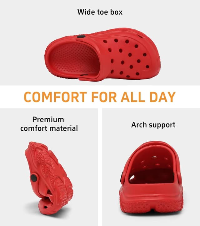 Detalle 2 de Cubufly Kids Clog & Slide Garden Shoes for Boys and Girls