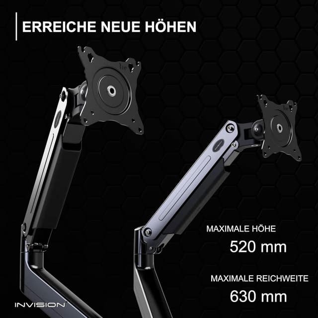 Detalle 2 de Invision Doppel-Monitorarm MX900 24-35 Zoll