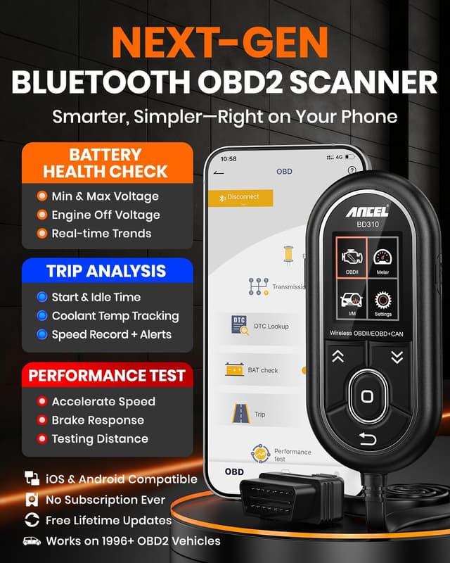 Thumbnail 4 de ANCEL BD310 OBD2 Scanner with Bluetooth 1996+
