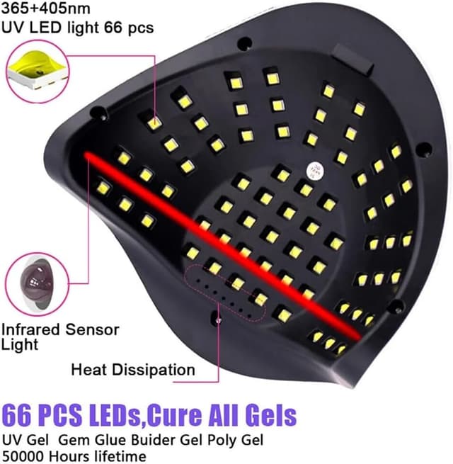 Thumbnail 3 de BEENLE 280W UV LED Nail Lamp for Gel Nails ⌚🟦