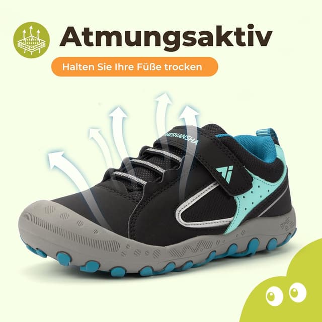 Detalle 2 de Mishansha Unisex-Kinder-Trekkingschuhe für Outdoor & Alltag (Gr. 24–38)