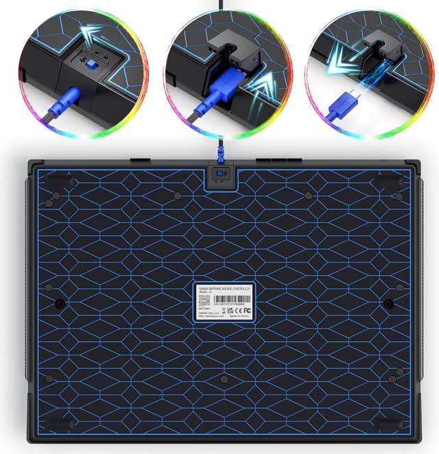 Detalle de qanba Sapphire S1 leverless arcade controller