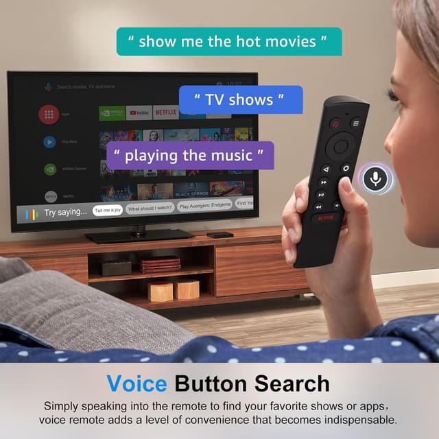 Detalle de OMAIC Voice Replacement Remote Control for NVIDIA Shield TV (2015/2017/2019) streaming media players