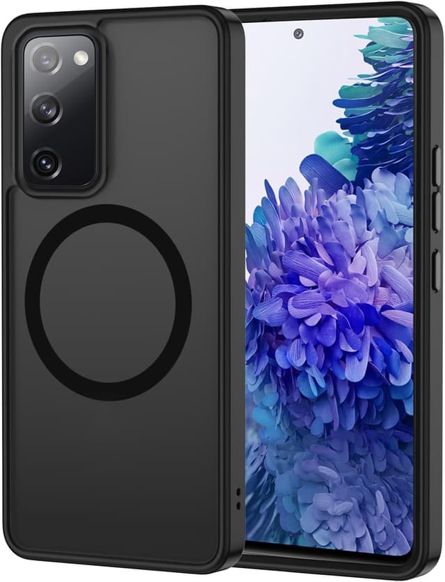 Detalle de Coque magnétique XTCASE pour Samsung Galaxy S20 FE 5G/4G compatible MagSafe, dos translucide mat