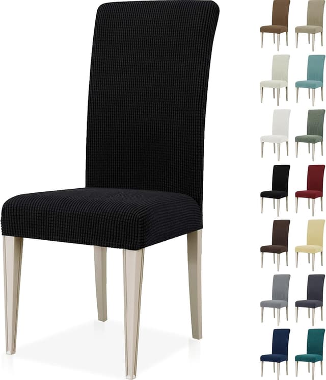 Detalle de Ystyle housse de chaise extensible 4 pièces