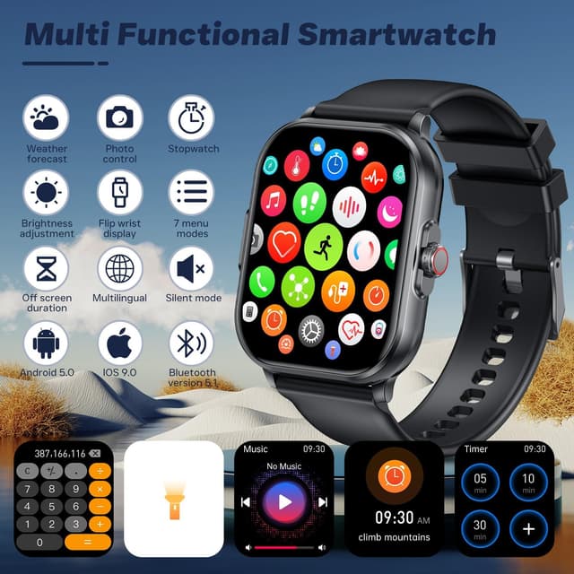 Thumbnail 4 de idomars Smartwatch 2.01" con ECG y llamadas