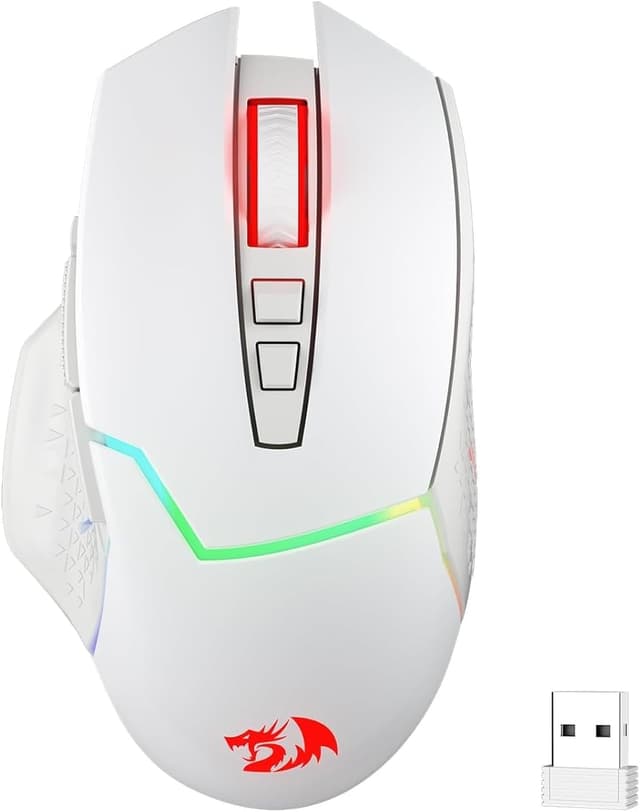 Detalle de Redragon M690 PRO: mouse da gaming wireless con 8 pulsanti macro e fino a 8.000 DPI