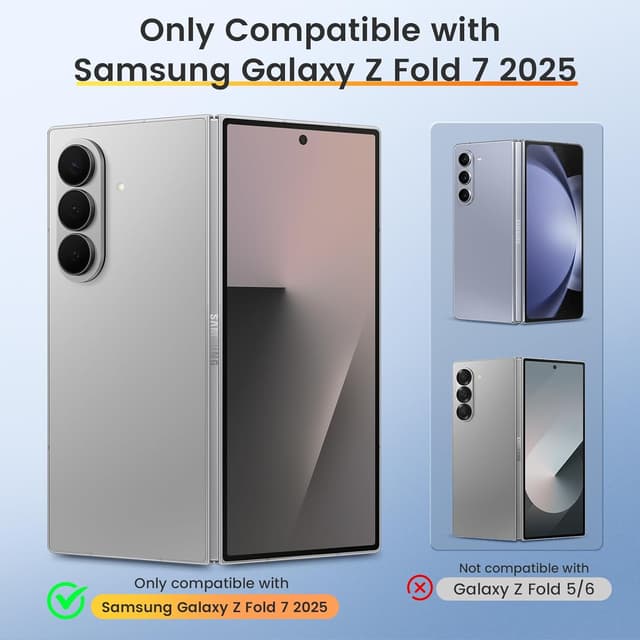 Detalle 2 de VEGO for Galaxy Z Fold 7 Case (Slide Camera Cover + Built-In Screen Protector, 360° Kickstand) - Black