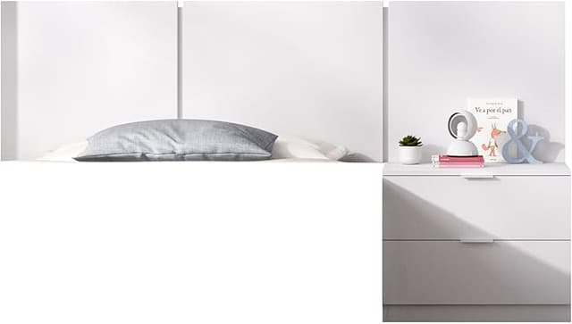 Detalle de DEKIT RIMOBEL BITO Cabecero con Mesitas Blancas