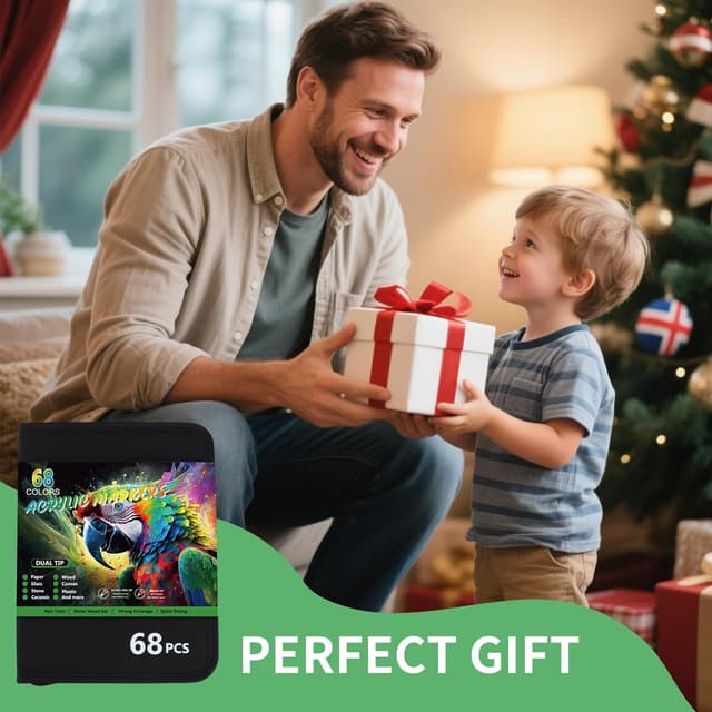 Thumbnail 5 de HYNEXLK Acrylic Paint Pens 68 Colours with Dual Tips 🎨