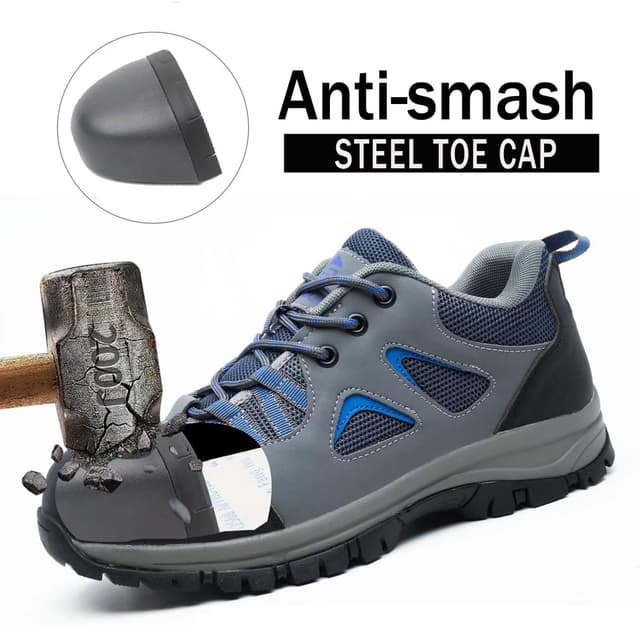 Detalle de ISOOUS Sicherheitsschuhe für Herren & Damen – leichte Arbeitsschuhe mit Stahlkappe, atmungsaktiv und schusssicher gegen Durchtritt