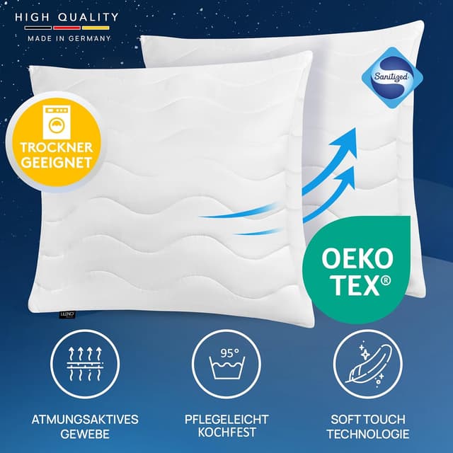 Detalle 2 de LILENO HOME Bettdecke 135x200 Set mit Kissen