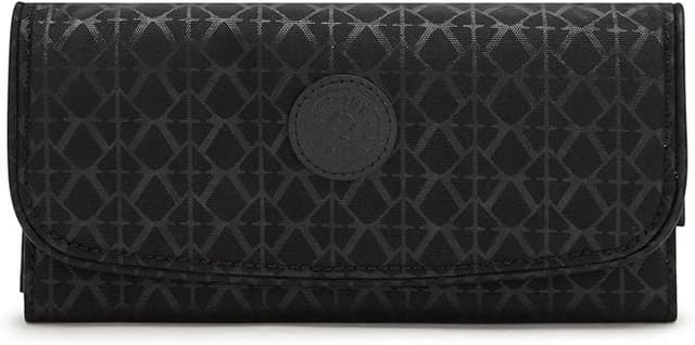Detalle de Kipling Money Land Billetera Grande ✨ Signature Emb. Negra