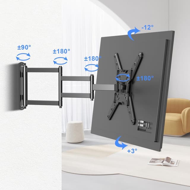 Detalle de Suptek Corner TV Mount 748mm full motion