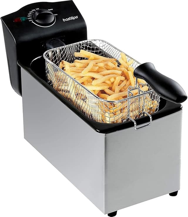 Detalle de Bastilipo Freidora eléctrica 3L 2000W Inox FE-2000-3L🍟