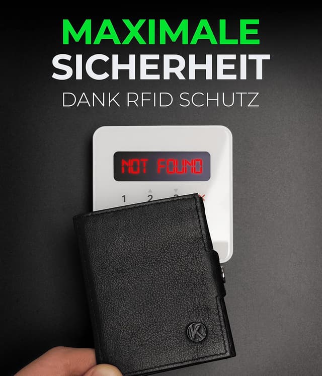 Detalle 2 de KORUTA Slim Wallet mit RFID Schutz, 9,5 cm