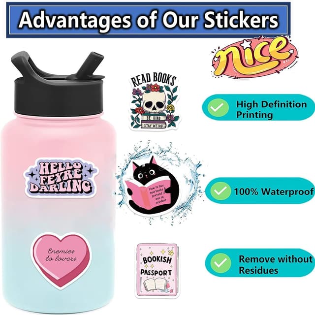 Thumbnail 3 de 200 PCS Book Stickers 200-pack for Kindle