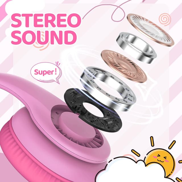 Detalle 2 de JoySpark Kids Headphones 85dB volume limit