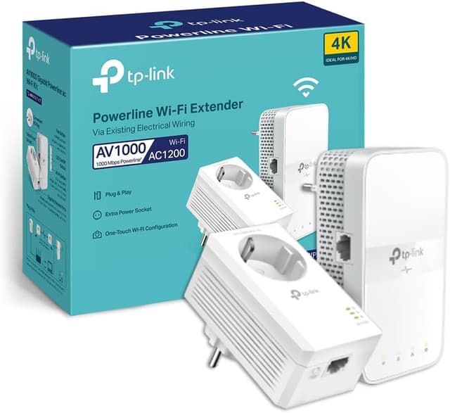 Thumbnail 6 de TP-Link WLAN 1000 MBit Powerline Adapter Kit (HomePlug AV2) – pack de 2 adaptateurs Wi‑Fi double bande