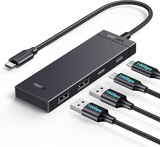 Detalle de UGREEN 10Gbps Hub USB C: Conecta y Expande Tu Dispositivo 🚀