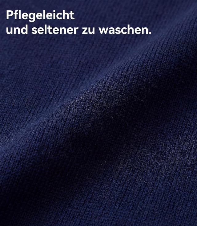 Detalle de GLESTORE Poloshirt Herren Langarm Casual mit Giraffe Stickerei – knitterfrei & elastisch