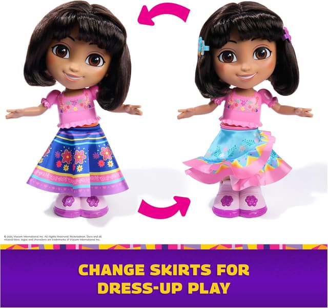 Thumbnail 6 de Dora, Dance with Me Dora interactive dancing doll with 2 skirts, music and bilingual phrases (ages 3+)