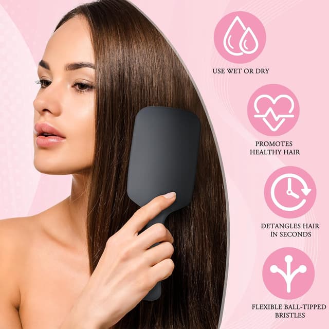Detalle 2 de LORSEX 2 Stück Paddel Haarbürste für nasses Haar