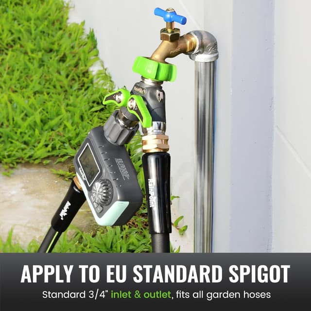 Thumbnail 6 de RAINPOINT Y-Verteiler 3/4" für Wasser, 2-Wege Verteiler mit unabhängigem Schalter und Metallgehäuse