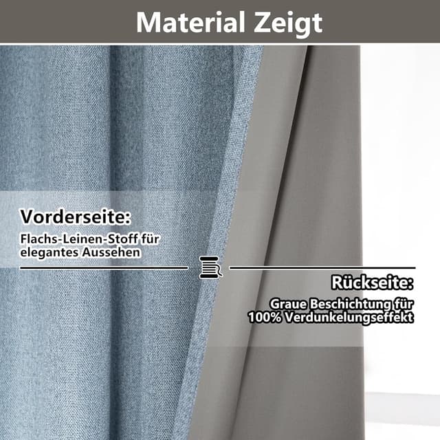 Detalle de MYSKY HOME Blickdichter Vorhang 2er Set