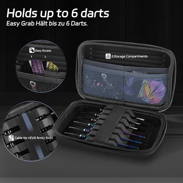 Detalle de CyeeLife Profi Messing Stahl Dart Set 20 g