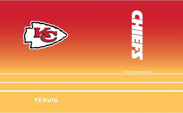 Detalle de Tervis Traveler NFL Kansas City Chiefs Ombre Triple Insulated 20oz Stainless Steel Tumbler