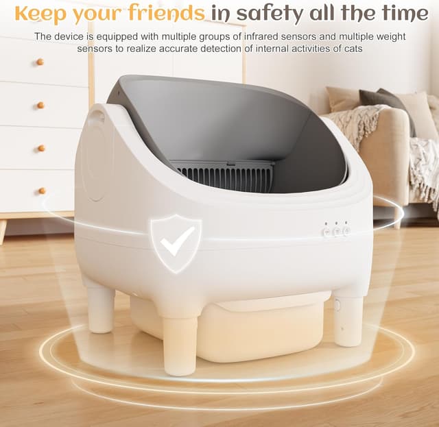 Thumbnail 4 de JUMMICO Smart Self-Cleaning Cat Litter Tray 12L