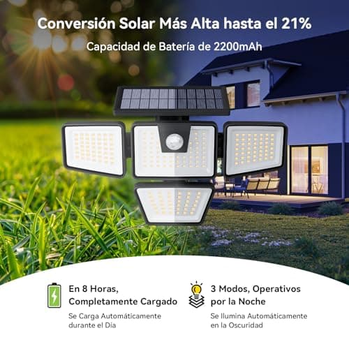 Detalle de Kasonic Luces Solares Exteriores con 392 LED y Sensor