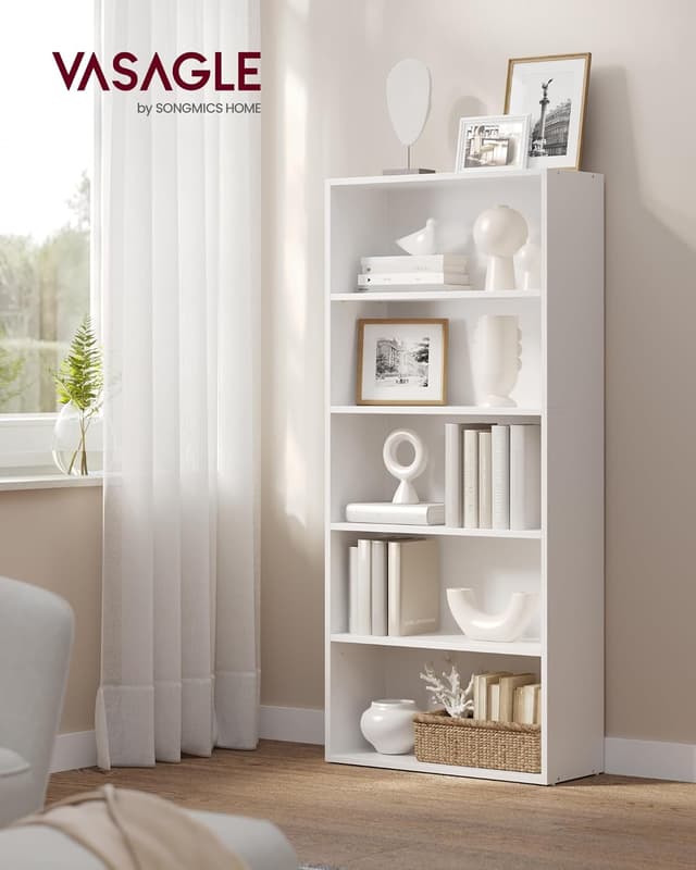 Detalle de VASAGLE LBC165T14 bookcase, 5-tier