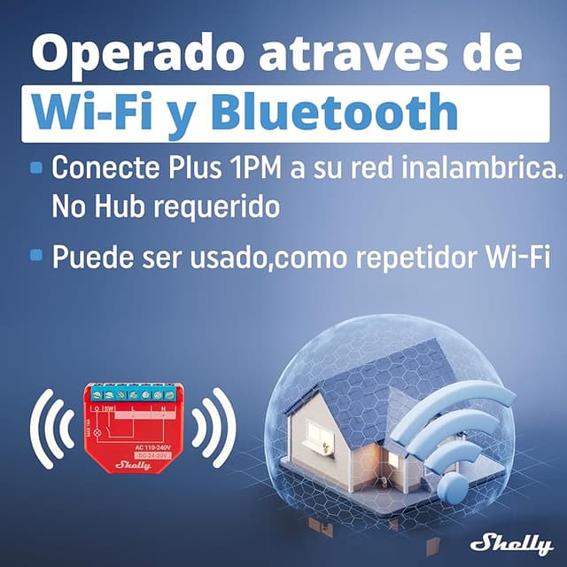 Thumbnail 3 de Shelly Plus 1PM Módulo interruptor Wi‑Fi con medidor 16A 🔌
