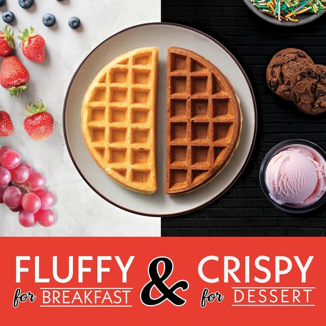 Thumbnail 2 de Gourmia Belgian Waffle Maker Adjustable Browning 🍽