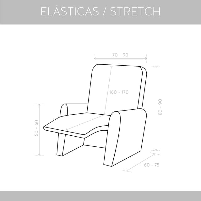 Detalle de textil-home Funda Elástica Relax TEIDE 1 Plaza Azul 😊