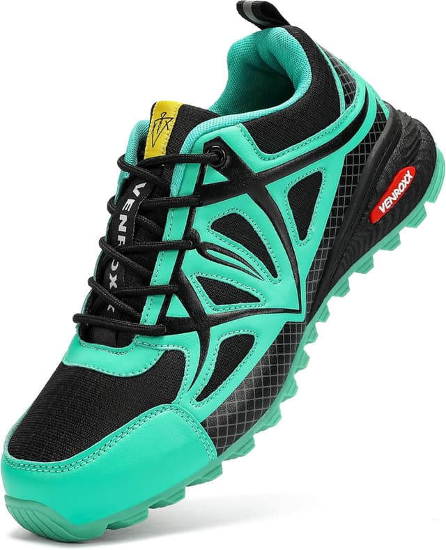 Detalle de VENROXX Traillaufschuhe Herren – leichte, atmungsaktive Outdoor-Wanderschuhe mit rutschfester Sohle (Gr. 39–48)