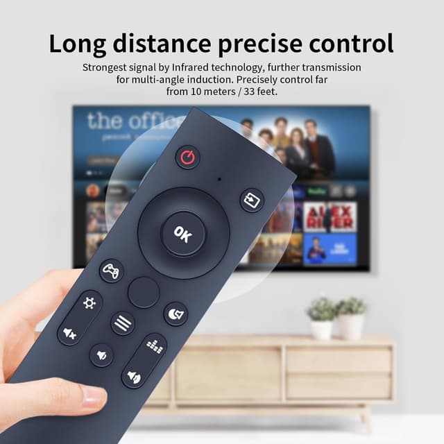 Detalle de TCNOUMT RC-0015 Replacement Remote Control for BenQ Mobiuz monitors (RC-0015, EW2880U/EW3270U/EW2780/EW2480)