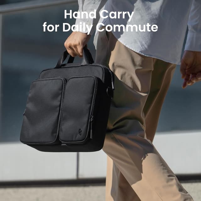 Detalle de tomtoc A33 Laptop Shoulder Bag for 13–14 inch laptops (water-resistant case) with organised document storage