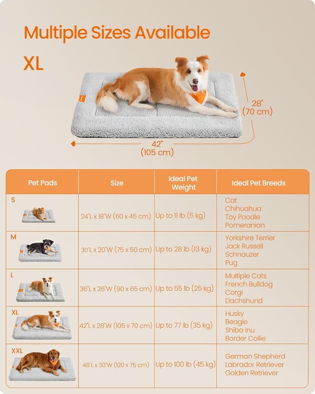 Thumbnail 5 de Feandrea PPB020G01 XL Warm Dog Bed 105 x 70 cm
