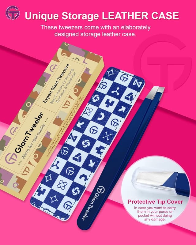 Thumbnail 5 de GlamTweeler Expert Slant Tip Tweezers with Case 🪮