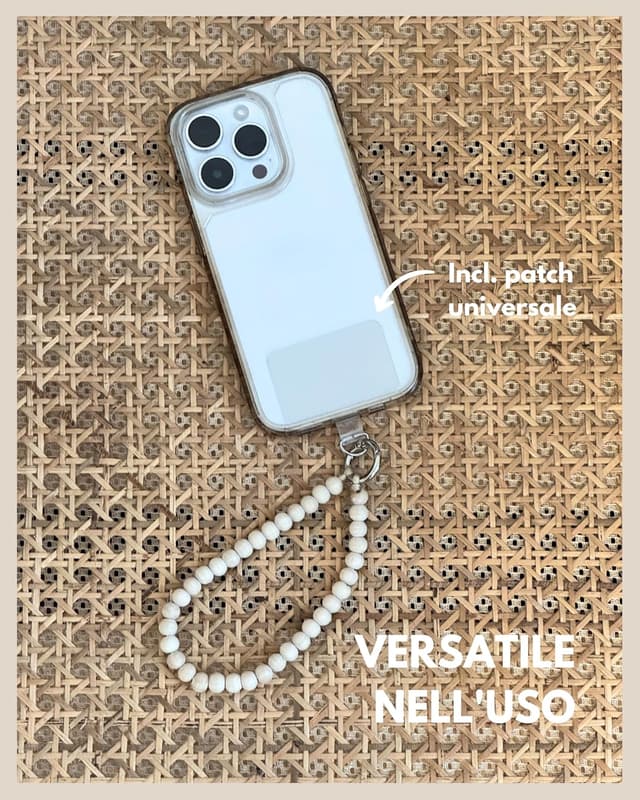 Detalle 2 de GD GOOD.designs catena per cellulare con perline, laccetto da collo universale 130 cm