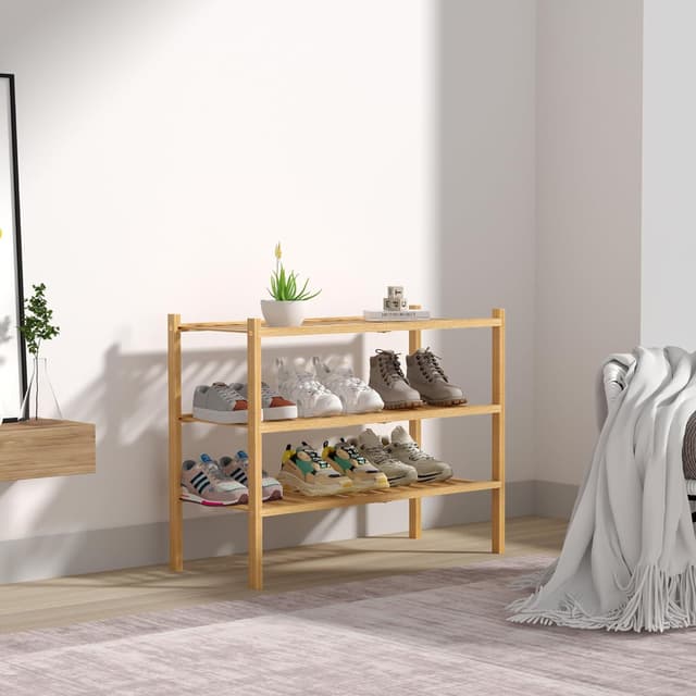 Thumbnail 6 de ROMGUAR CRAFT 3-Tier Bamboo Shoe Rack 27x11x20