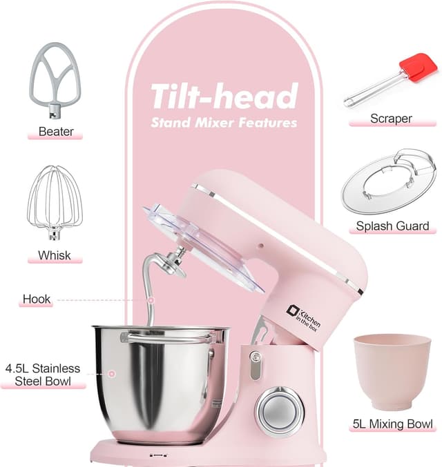 Detalle de Kitchen in the box stand mixer 5L bowls