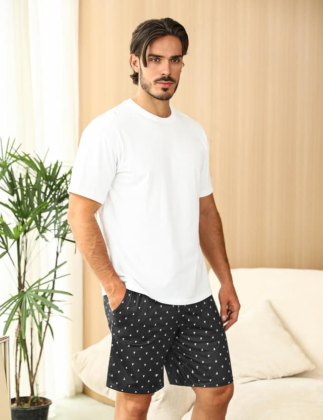 Thumbnail 2 de Demegimi Schlafanzughose Herren Kurz 95% Baumwolle