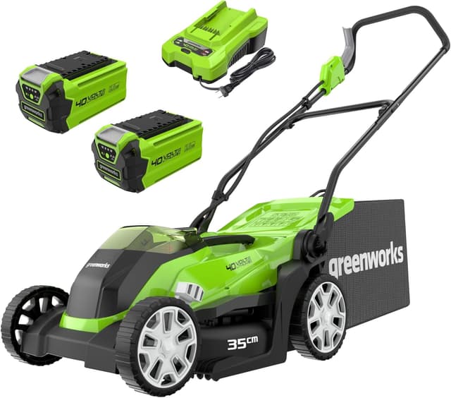 Detalle de Greenworks 40V G40LM35K2X: tagliaerba a batteria 35 cm per prati fino a 400 m²