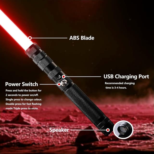 Thumbnail 3 de Lightsaber Toys Rechargeable RGB 16-colour Saber 🪄